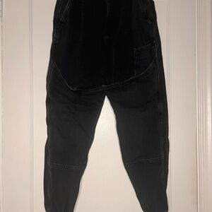 Forever 21 Black Cargo Jogger Pants